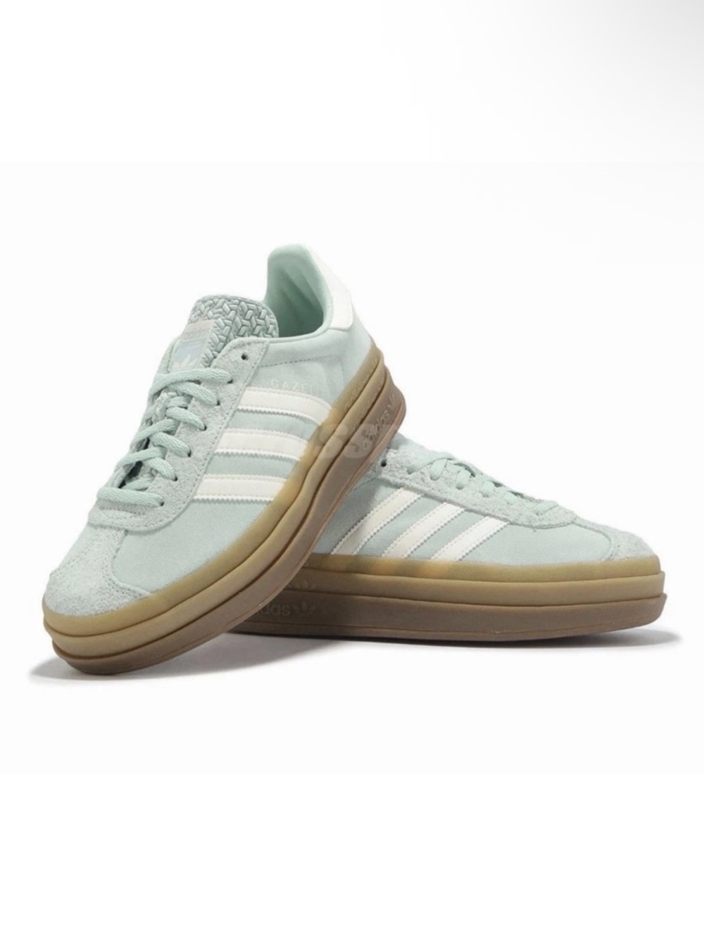 Adidas Gazelle Bold W Women's Ash Green Suede Platform Sneakers Size 8.5 NEW - Picture 5 of 9